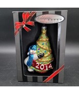 Christopher Radko 2014 Snowman Hugging Christmas Tree Ornament Blown Glass - $566.32 MXN