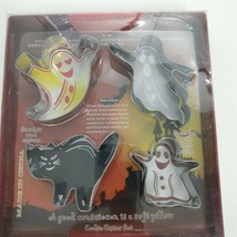 Halloween Cookie Cutter Set 4 Piece Ghost And Black Cat - £9.54 GBP