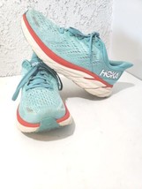 Hoka One One Clifton 8 Women&#39;s Teal Blue Lace Up Running Shoes Size 10D  - £93.72 GBP