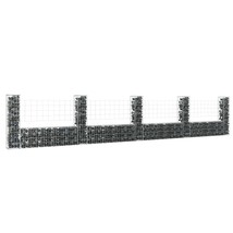 vidaXL U-Shape Gabion Basket with Iron Posts, 4ft Long, Retaining Wall Solution - €278,90 EUR