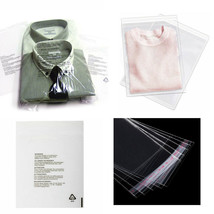 Clear Garment Bag Packaging Plastic Self Seal with Safety Warning 12 x 16&quot; - $3.45+