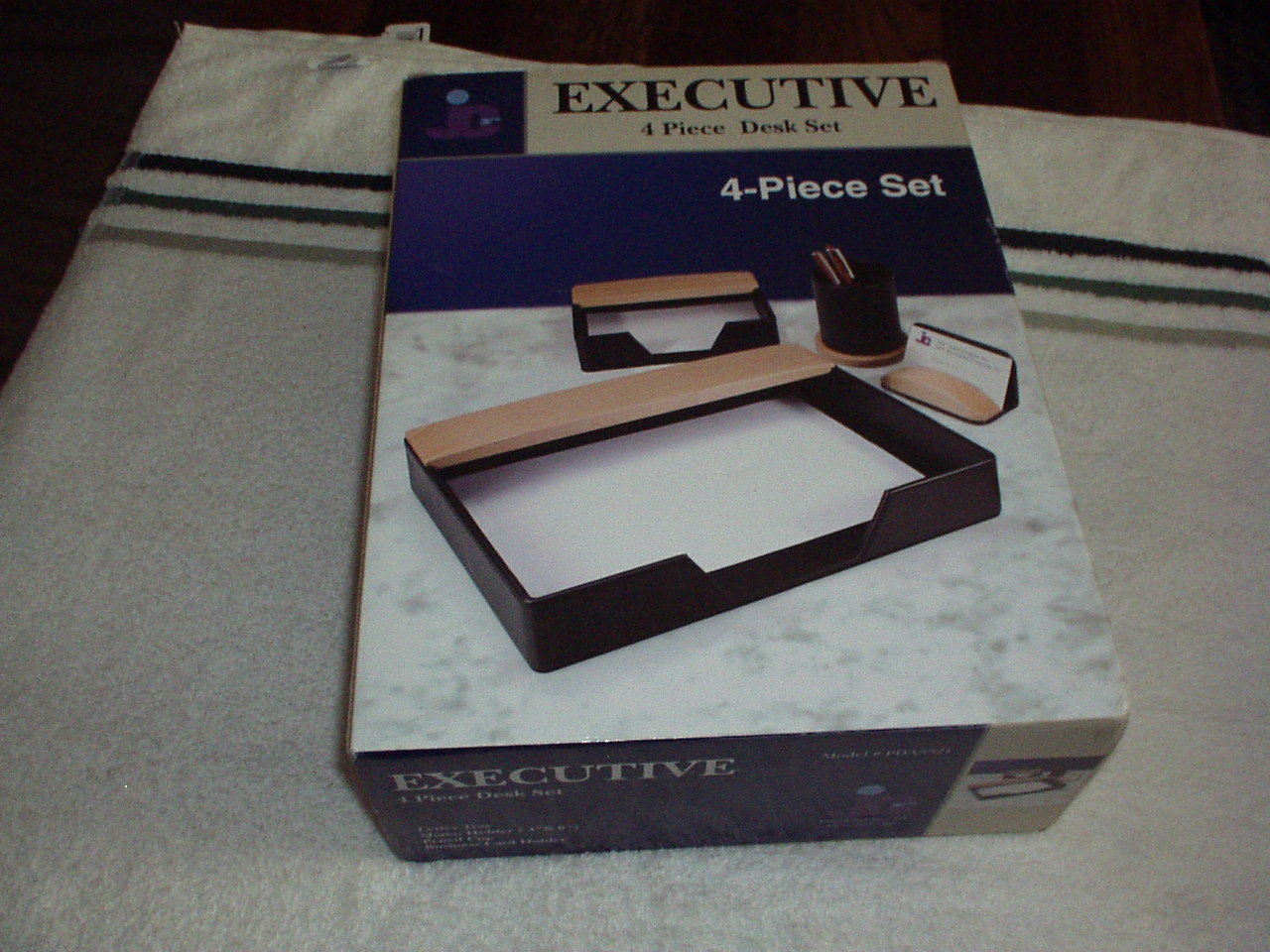 Executive 4-piece DESK Set JCF (Letter Tray/Memo Holder/Pencil Cup/Card Holder) - $19.99