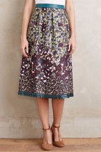 NWT ANTHROPOLOGIE MOHAN PAINTED PETAL MIDI SKIRT by PALLAVI 8 - £72.10 GBP