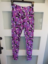 LuLaRoe Stork Purple Gender Reveal Leggings Size OS Women&#39;s EUC - £20.14 GBP