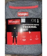 Wrangler Thermal Set Top Shirt Pant Base Layer Long John Gray Waffle Cot... - $19.79