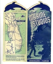 Marine Studios Die Cut Brochure Marineland Florida 1950&#39;s Oceanarium - $17.80