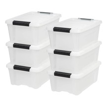IRIS USA 12 Qt. Plastic Storage Bin Tote Organizing Container with Durable Lid a - £51.12 GBP