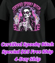 Certified Spooky B#TCH T-shirt, PURPLE | T-SHIRT BLACK | Fast 4-DAY SHIP  - $465.23 MXN