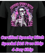 Certified Spooky B#TCH T-shirt, PURPLE | T-SHIRT BLACK | Fast 4-DAY SHIP  - $467.35 MXN