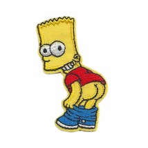 BART SIMPSON MOONING IRON ON PATCH 2.4&quot; Embroidered Applique Funny Moon ... - $4.95