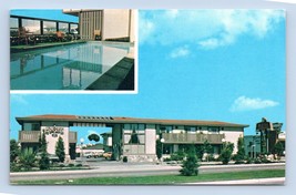 Thunderbird Motel Dual View Poolside Seaside California UNP Chrome Postcard Q7 - £9.97 GBP