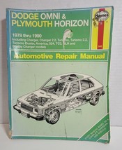 Dodge Omni &amp; Plymouth Horizon 1978 - 1990 Haynes Repair Service Manual - £7.66 GBP