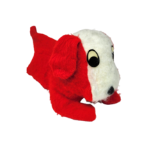 10&quot; VINTAGE RED + WHITE COMMONWEALTH OF PENN PUPPY DOG STUFFED ANIMAL PLUSH - £37.07 GBP