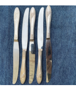Queen Bess Tudor Plate Oneida Dinner Knives Silver Plate 46&#39; Community S... - £10.70 GBP