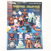 Carefree Creatures Crochet Animals Pattern Booklet 306 Leisure Arts Hosiery Egg - $12.86