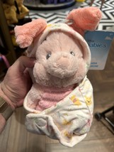 Disney Parks Baby Piglet in a Hoodie Pouch Blanket Plush Doll New - £39.07 GBP