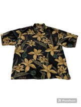 Tommy Bahama Shirt Mens XL Black Floral Silk Camp Hawaiian Shirt Short S... - £23.37 GBP