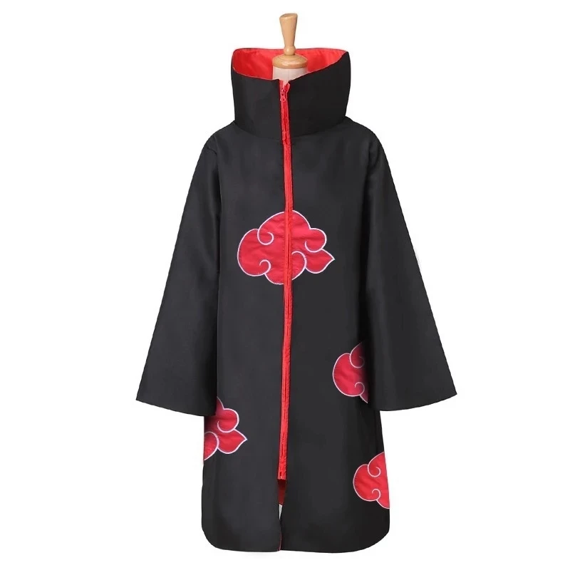 New Cloak Akatsuki Cosplay Costumes  Coat Mantle Deidara Red Cloud Robe Fire Cos - £91.69 GBP