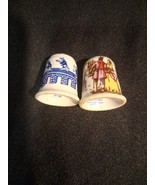 COAL PORT BONE CHINA THIMBLES Lot Of 2 Couple And Fisherman - $56.83 MXN