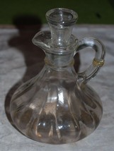 Vintage Clear Glass Oil Or Vinegar Cruets  Bottle - £10.95 GBP