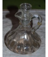 Vintage Clear Glass Oil Or Vinegar Cruets  Bottle - £11.19 GBP