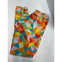 Lularoe One Size Multicolor Geometric Triangles Abstract Leggings Traini... - $21.95