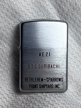 1958 Zippo Lighter USS Suribachi US Navy Ammunition Bethlehem Sparrows Pt Shipyd - $399.95