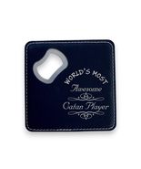 Coaster W/BOTTLE OPENER - Worlds Most Awesome Catan Player - SET OF 2 (Black/Sil - $19.59