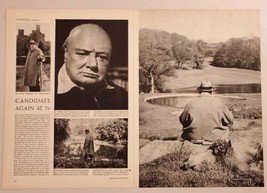 1951 Magazine Photo Article Winston Churchill at 76 Franklin Delano Roosevelt - £14.78 GBP