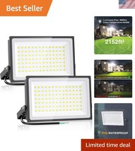 High-Luminosity 100W Outdoor Flood Lights - 8900LM Waterproof Security L... - $70.49