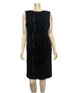 NWT Carmen Marc Valvo Black Sleevelss Lined Dress Size 10 - $56.99