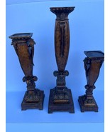 Vintage large Resin Candleholder Set, for Pillar Candles - $1,045.37 MXN