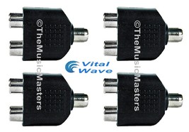 4X RCA Jack to Dual RCA Jacks (F) Audio Splitter Cable Cord Wire Adapters VWLTW - $9.02