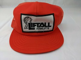 Liftall Forklifts Snapback Hat Orange Louisville Mfg Co - £29.21 GBP