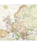 1920 Map Europe Before WW1 Italy German Empire Russia Spain France Hunga... - $549.13 MXN