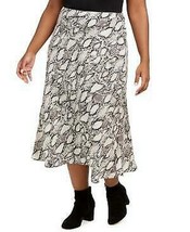 Bar III Womens Plus Snake Print Midi Skirt - £11.14 GBP