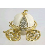 Jere Jeweled Pumpkin Carriage Trinket Ring Box / Swirled Enamel / Magnet... - €20,61 EUR