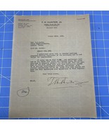 Antique Letter Beaumont Texas T. H. Hunter Jr Lumber Politics Railroad Bill - $45.49 CAD