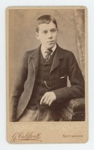 Antique CDV Circa 1870s Handsome Young Boy in Suit &amp; Tie Caldwell Nottingham UK - £7.46 GBP