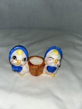 Vintage Blue Bonnet Chicks Toothpick Holder Anthropomorphic - $9.88
