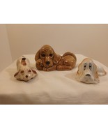 Vintage Set of 3 Miniature Bloodhound Puppy Dog Figurines - £19.39 GBP