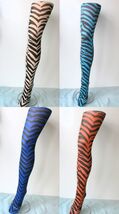 Colour Options x 6 Zebra Animal Printed Tights Pantyhose pop art Vintage... - $18.40