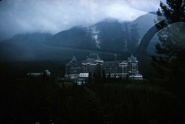 1962 Banff Springs Hotel from Train Banff Alberta Kodachrome 35mm Slide - £2.73 GBP