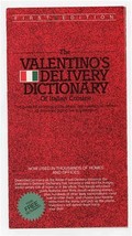 Valentino&#39;s Ristorante Pizza Delivery Dictionary &amp; Menu St Joseph Missou... - $17.82