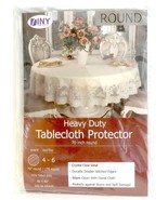 Table Cover Crystal Clear Vinyl Heavy Duty Tablecloth Spill Protector 70... - £10.10 GBP