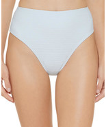 MSRP $58 Dkny Textured High-Waist Bikini Bottom Light Blue Size Medium - $10.69