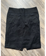 The Limited Black Pencil Skirt Lined Zip Closure Cotton Spandex Size 6 - $14.49