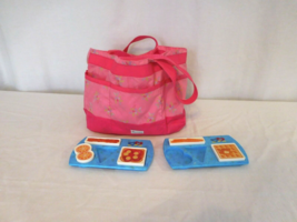 American Girl Bitty Baby Twins Breakfast Food Tray Retired Puzzle + Diaper Bag  - £17.14 GBP
