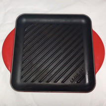 Le Creuset Signature Cast Iron 9.5 Inch Square Grill Pan, Cerise - $35.99