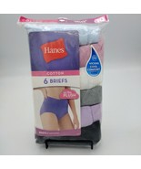 Women&#39;s Hanes Tagless Briefs Ultra Soft Panties Size 10 Cotton 6 Pair No... - £11.36 GBP